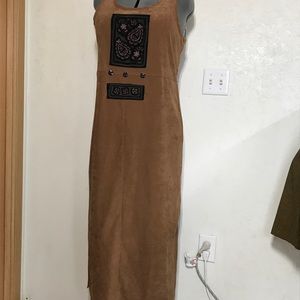 Women’s Petite maxi dress. Fo-suede.